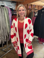 Load image into Gallery viewer, Red Heart Cardigan
