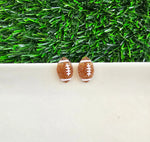 Load image into Gallery viewer, Glitter Football Stud Earrings
