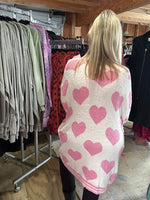 Load image into Gallery viewer, Pink Heart Cloud Cardigan
