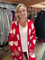 Load image into Gallery viewer, Red Heart Cardigan
