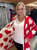 Load image into Gallery viewer, Red Heart Cardigan
